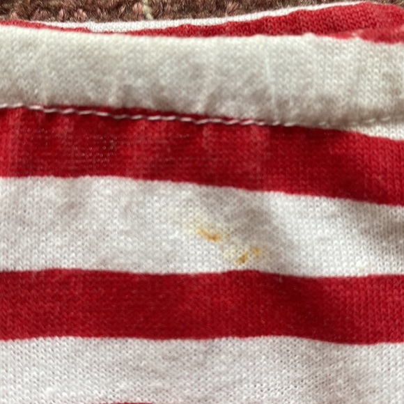 Lindsey Berns red white shoulder tie top w lemons - Picture 3 of 3